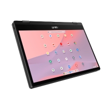 ASUS Chromebook CM14 Flip CL1402FM2A-EC0286 - Ordenador Portátil 14" Full HD (MediaTek Kompanio 520, 8GB RAM, 128GB eMMC, ARM Mali-G52 MC2, ChromeOS) Gris Gravidad - Teclado QWERTY español