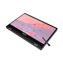 ASUS Chromebook CM14 Flip CL1402FM2A-EC0286 - Ordenador Portátil 14" Full HD (MediaTek Kompanio 520, 8GB RAM, 128GB eMMC, ARM Mali-G52 MC2, ChromeOS) Gris Gravidad - Teclado QWERTY español