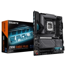 GIGABYTE Z890 EAGLE PLUS Placa Base  Compatible con procesadores Intel Core Ultra (Serie 2), VRM de 14+1+2 fases, hasta 9466 MHz DDR5 (OC), 1x PCIe 5.0 M.2 + 3x PCIe 4.0 M.2, LAN 2.5 GbE, USB4