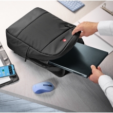 MOCHILA PARA PORTATIL NGS SACKS VENTURE BLACK HASTA 15.6" CAPACIDAD 13L RESISTENTE AL AGUA NEGRO