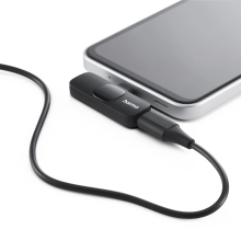 MICROFONO HAMA SMART WIRELESS GADGET USB-C CANCELACION RUIDO IA PATRON OMNIDIRECCIONAL PINZA NEGRO