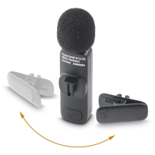 MICROFONO HAMA SMART WIRELESS GADGET USB-C CANCELACION RUIDO IA PATRON OMNIDIRECCIONAL PINZA NEGRO