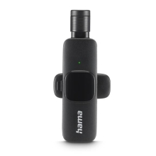 MICROFONO HAMA SMART WIRELESS GADGET USB-C CANCELACION RUIDO IA PATRON OMNIDIRECCIONAL PINZA NEGRO