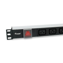 REGLETA RACK 19" 1U EQUIP 6 TOMAS C19 CON INTERRUPTOR CONECTOR IEC20 333319