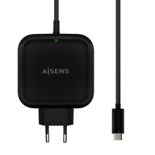 Cargador AISENS 65W PD3.0 QC3.0 1XUSB-C 1.2M, Negro