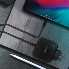 Cargador AISENS 65W PD3.0 QC3.0 1XUSB-C 1.2M, Negro