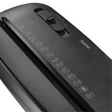 DESTRUCTORA DE PAPEL HAMA CLASSIC S61 8L CAPACIDAD CORTE DE 7 HOJAS COLOR NEGRO