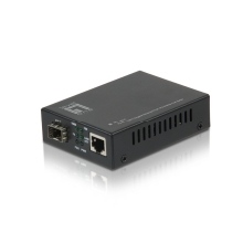 CONVERTIDOR FIBRA LEVEL ONE GVT-2010 RJ45 ETHERNET A SFP GB PoE PD