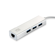 ADAPTADOR USB 3.0 A GIGABIT ETHERNET RJ45 LEVEL ONE CON HUB USB 3.0