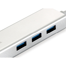 ADAPTADOR USB 3.0 A GIGABIT ETHERNET RJ45 LEVEL ONE CON HUB USB 3.0