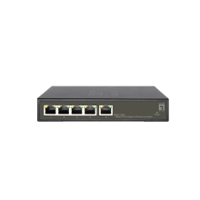 SWITCH SEMIGESTIONABLE LEVEL ONE HILBERT 4P POE 10/100/1000 60W + 1P 10/100/1000 CARCASA METALICA