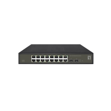 SWITCH SEMIGESTIONABLE LEVEL ONE HILBERT 16P GIGA + 2P SFP GIGA CARCASA METALICA