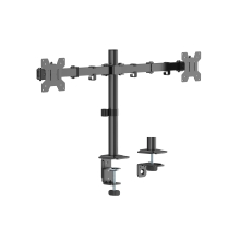 SOPORTE DE MESA EQUIP 650176 ARTICULADO PARA 2 PANTALLAS DE 17" A 32" VESA 100X100 MAX 2x10KG NEGRO