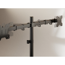 SOPORTE DE MESA EQUIP 650176 ARTICULADO PARA 2 PANTALLAS DE 17" A 32" VESA 100X100 MAX 2x10KG NEGRO