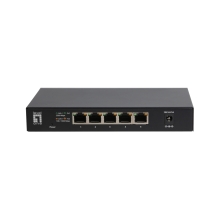 SWITCH NO GESTIONABLE LEVEL ONE GEU-0525 5P  2.5GbE CARCASA METAL NO RACK