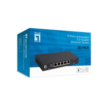 SWITCH NO GESTIONABLE LEVEL ONE GEU-0525 5P  2.5GbE CARCASA METAL NO RACK