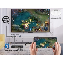 SWITCH NO GESTIONABLE LEVEL ONE GEU-0525 5P  2.5GbE CARCASA METAL NO RACK