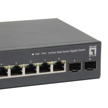 SWITCH SEMIGESTIONABLE LEVEL ONE GEP-1051 10P 8xGb PoE 2xGb SFP 70W CARCASA METALICA