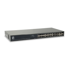 SWITCH SEMIGESTIONABLE LEVEL ONE GEP-2651 26P 24xGb PoE 2xGb RJ45/SFP 185W CARCASA METALICA