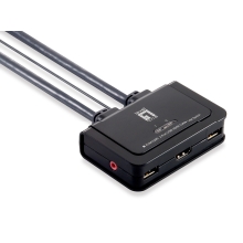 CONMUTADOR AUTOMATICO LEVEL ONE V/T/M 1a2 CPUs HDMI USB CON AUDIO CABLES INCLUIDOS