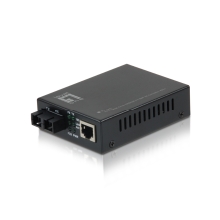 CONVERSOR FIBRA OPTICA LEVEL ONE 10/100TX A 100BASE-FX SC (40km)