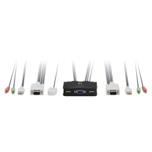 CONMUTADOR AUTOMATICO LEVEL ONE V/T/M 1a2 CPUs USB CON AUDIO CABLES INCLUIDOS