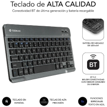 Funda con Teclado Subblim KeyTab Pro BT para Tablets Samsung Galaxy A11+/ Negra