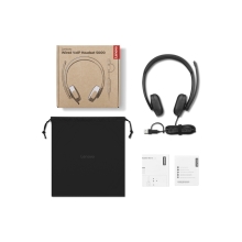 HEADSET LENOVO WIRED VOIP HEADSET 5000 NEGRO CON MICROFONO USB-C USB-A TEAMS