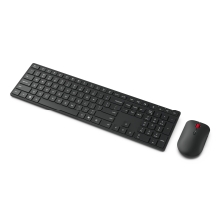TECLADO Y MOUSE LENOVO WIRELESS MULTI-MODE PRO COMBO 6000 NEGRO INALAMBRICO 2.4GHZ BT RECEPTOR USB-A
