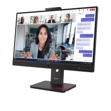 Monitor led 23.8 pulgadas lenovo thinkvision t24 - 4v ips -  fhd -  dp -  hdmi -  vga -  120hz -  4ms -  vesa 100x100 -  webcam