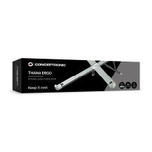 SOPORTE DE PORTATIL CONCEPTRONIC THANA11G ERGO HASTA 17.3" PLEGABLE 8 NIVELES MAX 5KG GRIS