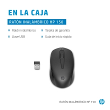 Ratón inalambrico HP 150 NEGRO
