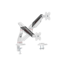 SOPORTE DE MESA GAMING EQUIP 650191 DOS PANTALLAS 17"-38" COLOR BLANCO HASTA 16KG POR PANTALLA