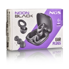 TAPONES DE OÃDO NGS NOON BLACK SILICONA REUTILIZABLES REDUCCIÃN 23DB SNR ESTUCHE Y 4 PACKS ALMOHADIL