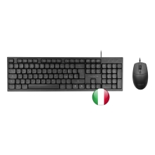 TECLADO Y MOUSE TACENS ANIMA ACP02ES TECLADO USB Y MOUSE USB 1600DPI ITALIANO NEGRO