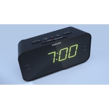 Radio Despertador Philips Tar3306/12 Sintonizacion Digital Color Negro Alarma Dual
