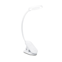 FLEXO DE PINZA PHILIPS FORYS CLIP LED 5W BATERIA RECARGABLE 4000K LUZ NEUTRA REGULABLE COLOR BLANCO