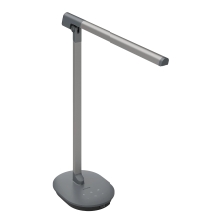 FLEXO DE ESCRITORIO PHILIPS SWORD LED 12W RED ELECTRICA 220V 27-65K REGULABLE COLOR GRIS OSCURO MESA