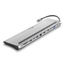 DOCKING USB-C NGS WONDERDOCK12 A 4k 2xHDMI 1xVGA 1xUSB-C 1xPD 100W 3xUSB-A 1xGb RJ45 1xSD 1xMicroS