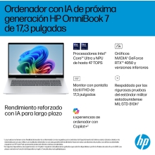 Portátil hp omnibook 7 ia 17 - dc0001nsx u5 - 226v -  16gb -  ssd 1tb -  17.3 pulgadas fhd -  w11h