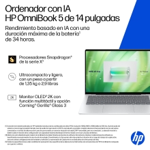 Portátil hp omnibook 5 ia 14 - he0001nsx x1 - 26 - 100 -  16gb -  ssd 512gb -  14 pulgadas -  w11h