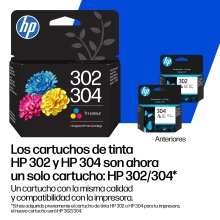 HP Cartucho de Tinta Original 302/304 tricolor