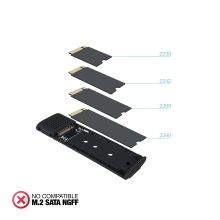 TooQ Caja Externa para SSD M.2 NVMe PICe, Negra