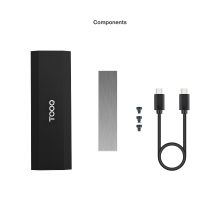 TooQ Caja Externa para SSD M.2 NVMe PICe, Negra