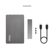 TooQ Caja externa para SSD M.2 NVMe/SATA + HUB USB-C 3.2 Gen2 con 2x USB-A 3.1 + 1x USB-A 2.0 + USB-C 3.2 Gen2 + HDMI 2.0 + RJ45 + SD/TF + AUDIO + USB-C PD 100W, Gris
