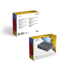 TooQ Caja externa para SSD M.2 NVMe/SATA + HUB USB-C 3.2 Gen2 con 2x USB-A 3.1 + 1x USB-A 2.0 + USB-C 3.2 Gen2 + HDMI 2.0 + RJ45 + SD/TF + AUDIO + USB-C PD 100W, Gris