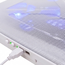 BASE DE REFRIGERACION PARA PORTATILES MARS GAMING MNBC2 5 VENTILADORES ULTRA SILENCIOSOS HASTA 17.3"