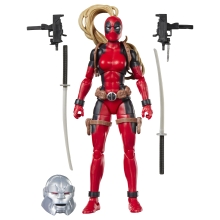 Figura hasbro marvel legends series build a figure marvel's box lady deadpool