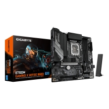 GIGABYTE B760M GAMING X WIFI6E GEN5 Placa Base  Compatible con procesadores Intel Core 14ª generación, VRM de 8+1+1 fases, hasta 5600 MHz DDR5, 2 x M.2 PCIe 4.0, Wi-Fi 6E, LAN 2.5 GbE, USB 3.2 Gen 1