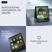 Motorola razr 70 plus 17,5 cm (6.9") SIM doble Android 16.0 5G USB Tipo C 12 GB 512 GB 4500 mAh Verde oscuro